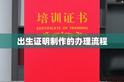 正阳出生证明制作的办理流程