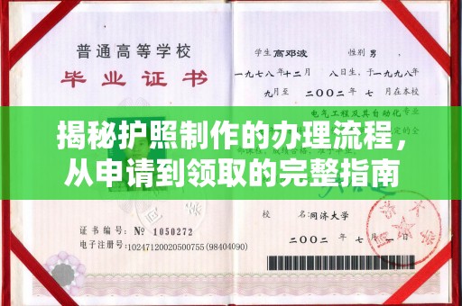 正阳揭秘护照制作的办理流程，从申请到领取的完整指南