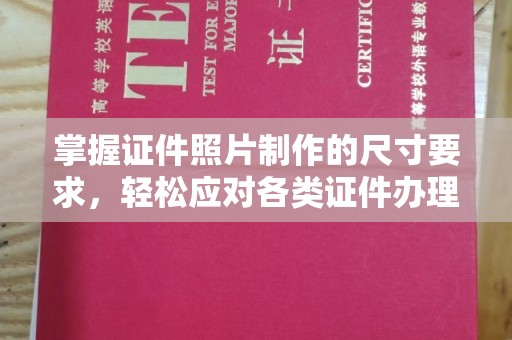 正阳掌握证件照片制作的尺寸要求，轻松应对各类证件办理